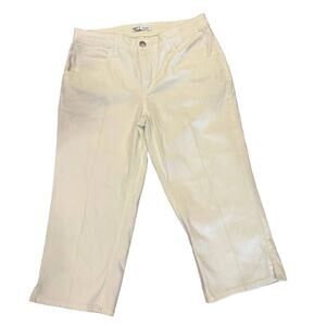 Riders by Lee Capri Pants Womens Size 6M White Cotton Stretch Mid Rise Low Waist